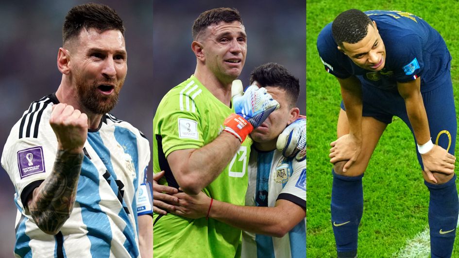 Lionel Messi, Emiliano Martinez, Kylian Mbappe