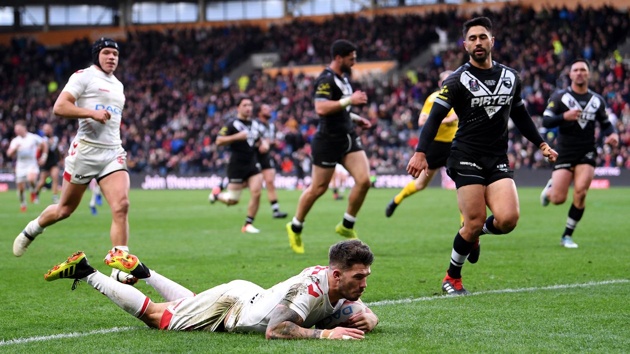  Rugby  League England beat New  Zealand in the first Test 