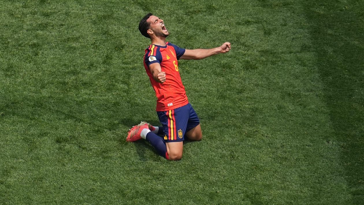 Spain 2-1 Belgium: Mikel Merino capitalises on Senne Lammens error to book semi-final tie with France