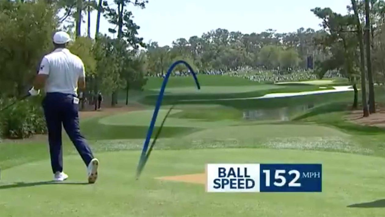 Scroll down to watch Bryson DeChambeau's tee shot