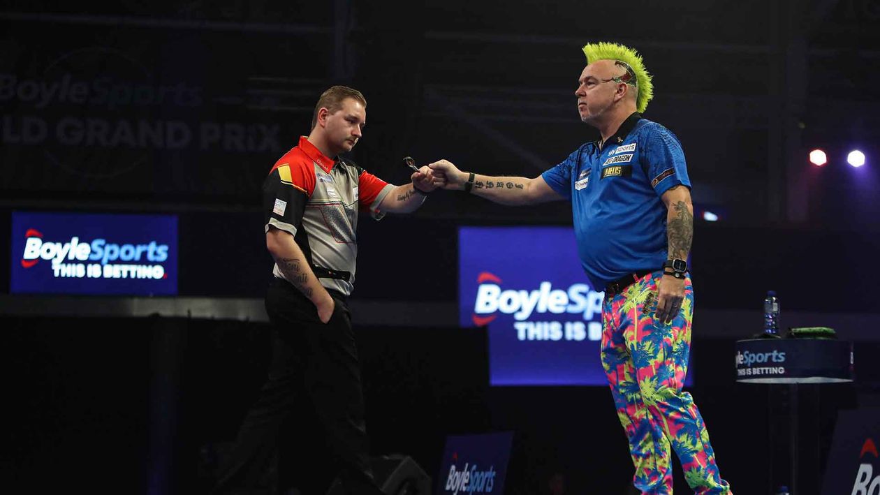 Darts results Peter Wright edges Dimitri Van den Bergh in World Grand