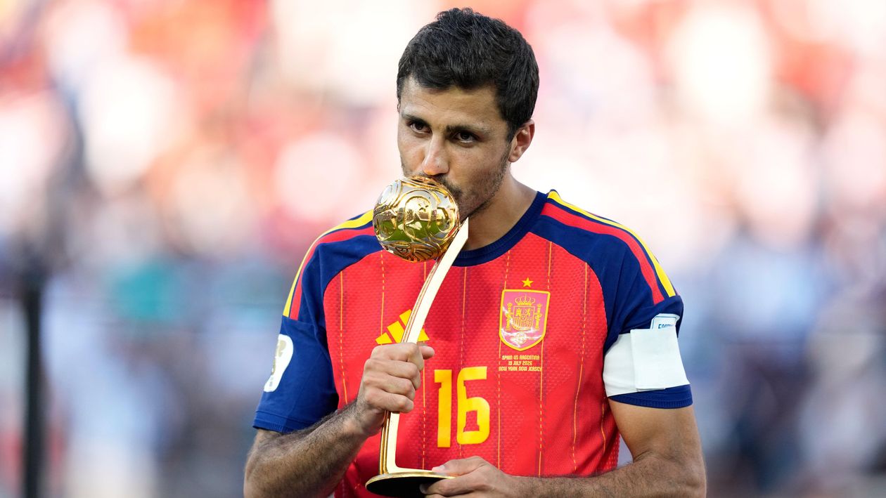 Rodri wins Golden Ball, Pau Cubarsi and Unai Simon take Young Player of Tournament and Golden Glove