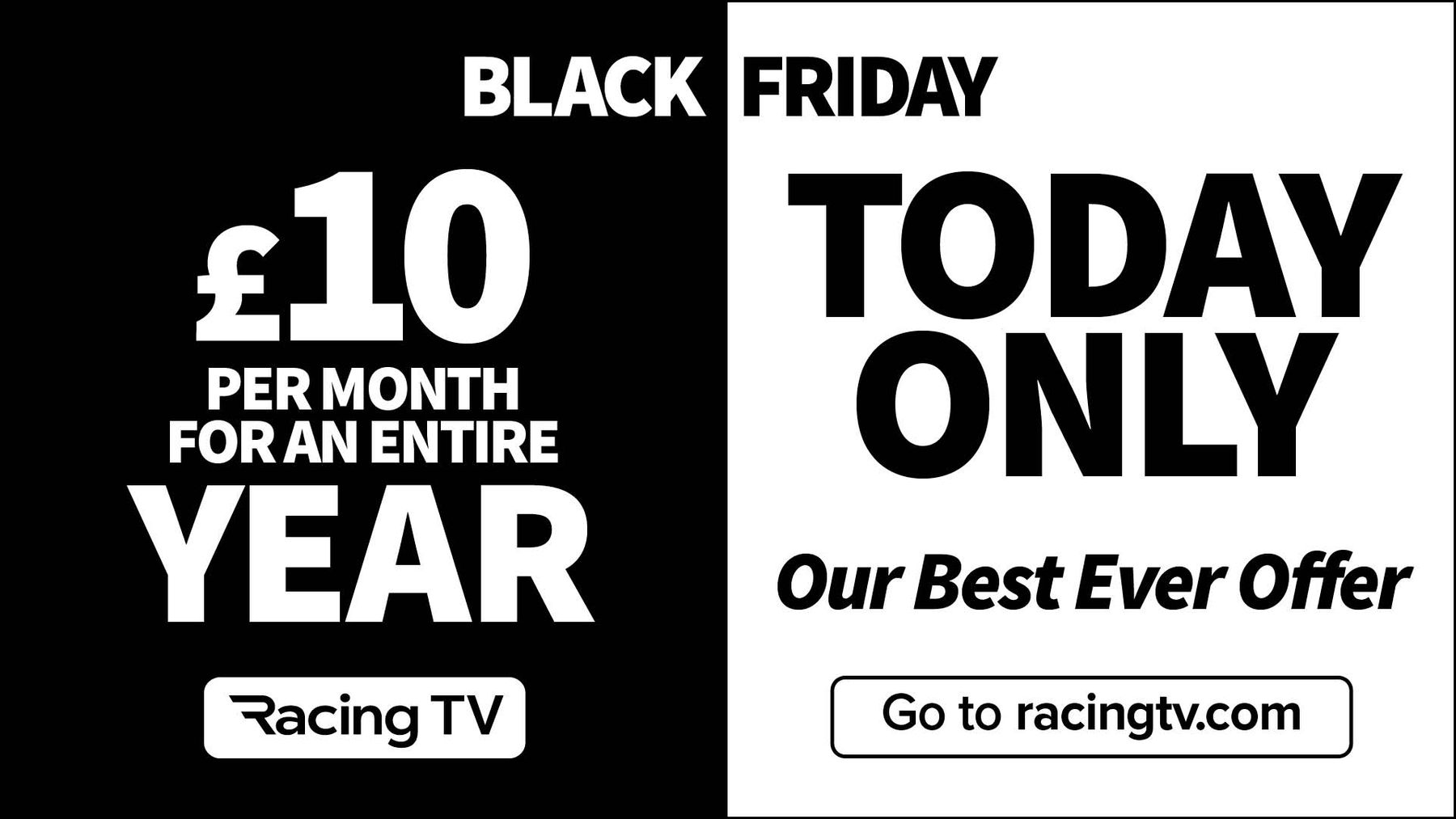 Racing TV Black Friday offer their best ever