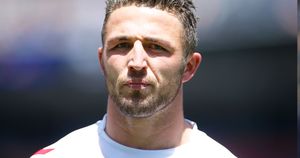 Sam Burgess plays in the NRL for South Sydney