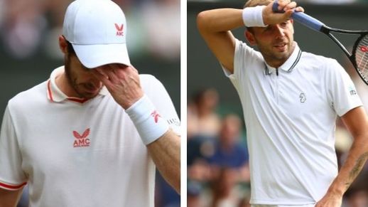 Andy Murray and Dan Evans both lost on Centre Court on Friday