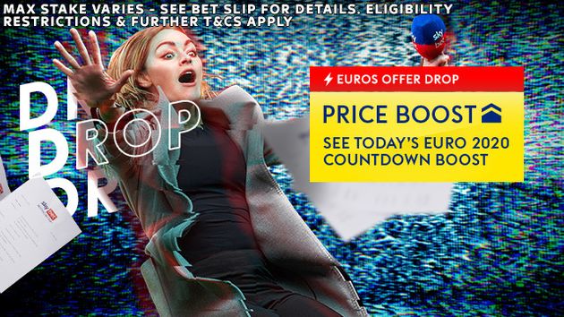 Get a daily Price Boost available for just 24 hours with Sky Bet's Euro 2020 countdown