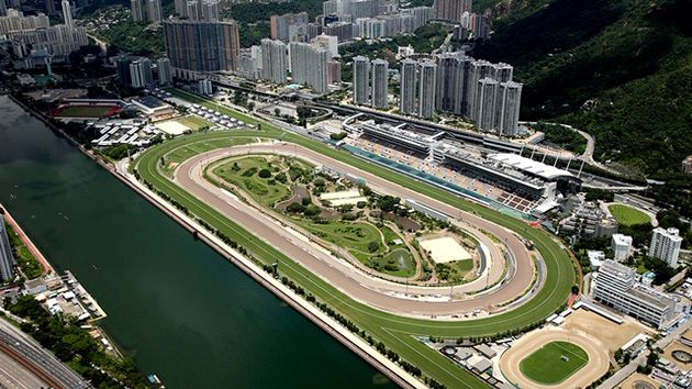 A bird's eye view of Sha Tin Racecourse