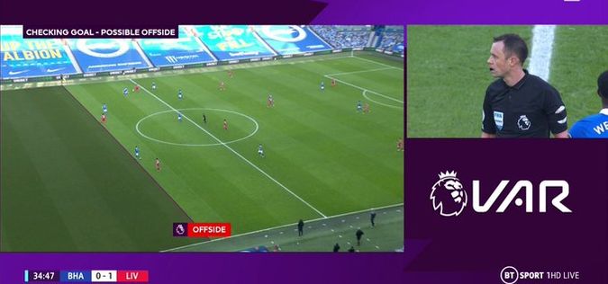 VAR correctly ruled out a Mo Salah goal for offside