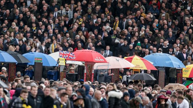 On-course bookmakers at the Cheltenham Festival