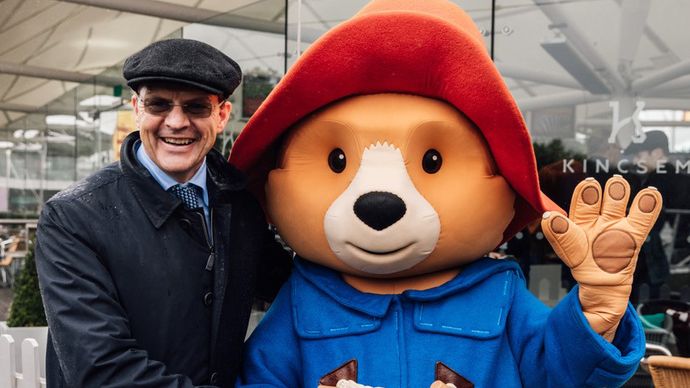 Aidan O'Brien (left) with Paddington (Photo: Goodwood Racecourse)