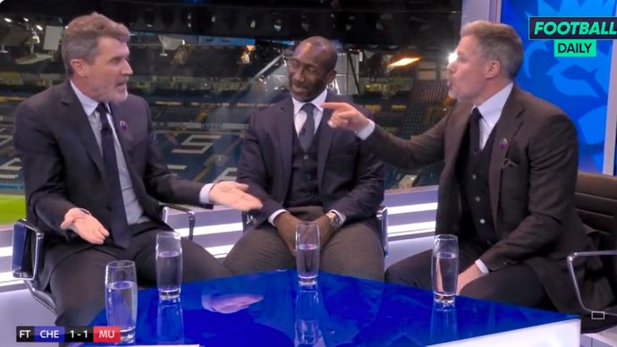 Scroll down to watch Roy Keane v Jamie Carragher earlier this season