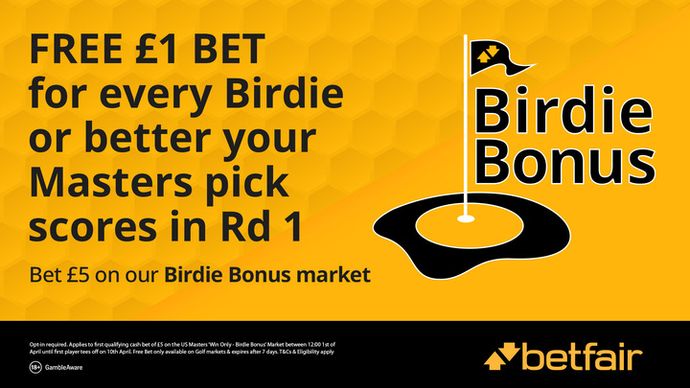 Betfair's Masters offer
