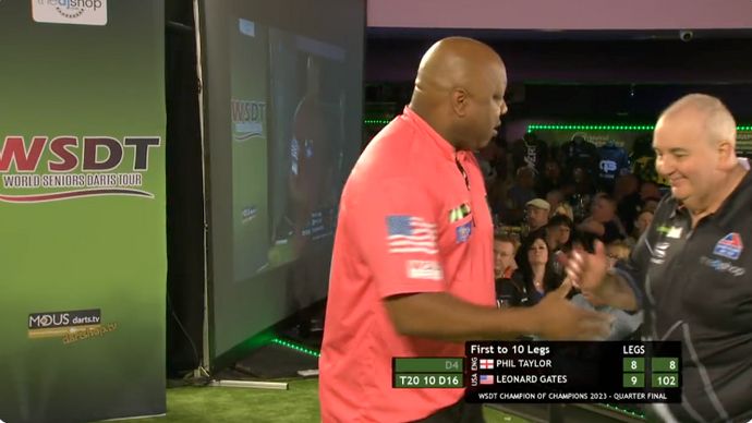 Leonard Gates beat Phil Taylor