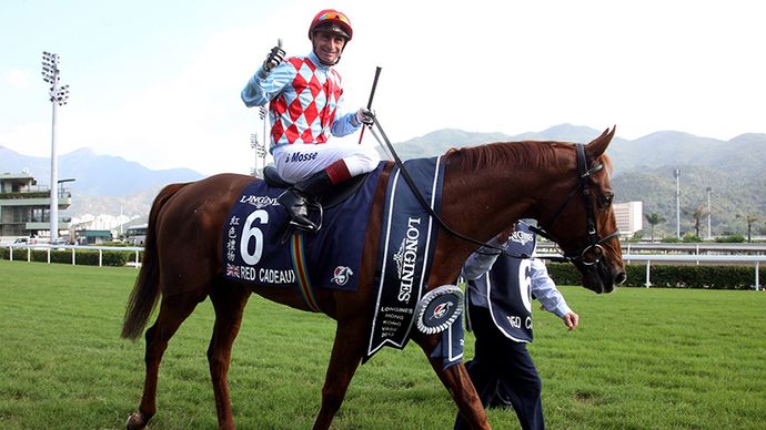 Red Cadeaux and Gerald Mosse after the 2012 Hong Kong Vase