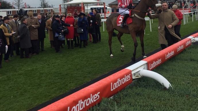 Remiluc before the start at Newbury