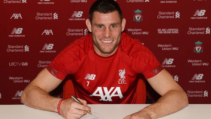 James Milner: Midfielder puts pen to paper on a new deal at Liverpool (picture via LiverpoolFC.com)