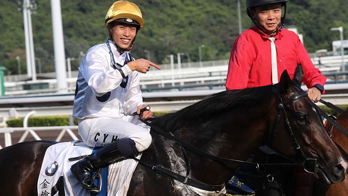 Vincent Ho after winning the Hong Kong Derby