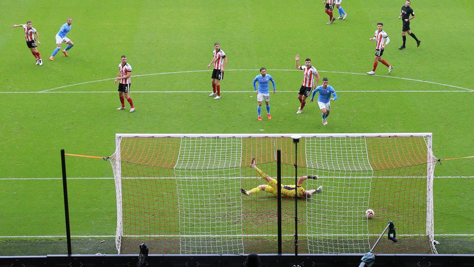 Manchester City's Kyle Walker scores from long range against his old club