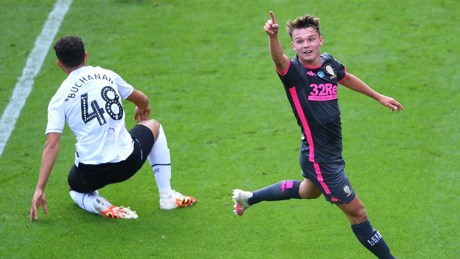 Jamie Shackleton celebrates his goal against Derby
