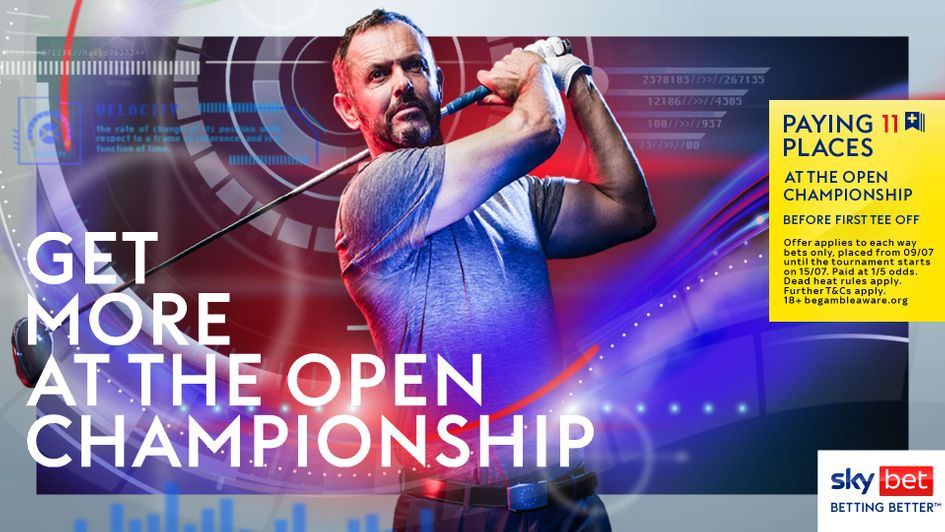 Sky Bet are paying 11 places on each-way bets prior to tee-off in the Open Championship