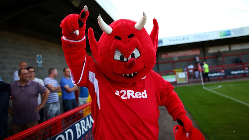 Crawley Town mascot Reggie the Red