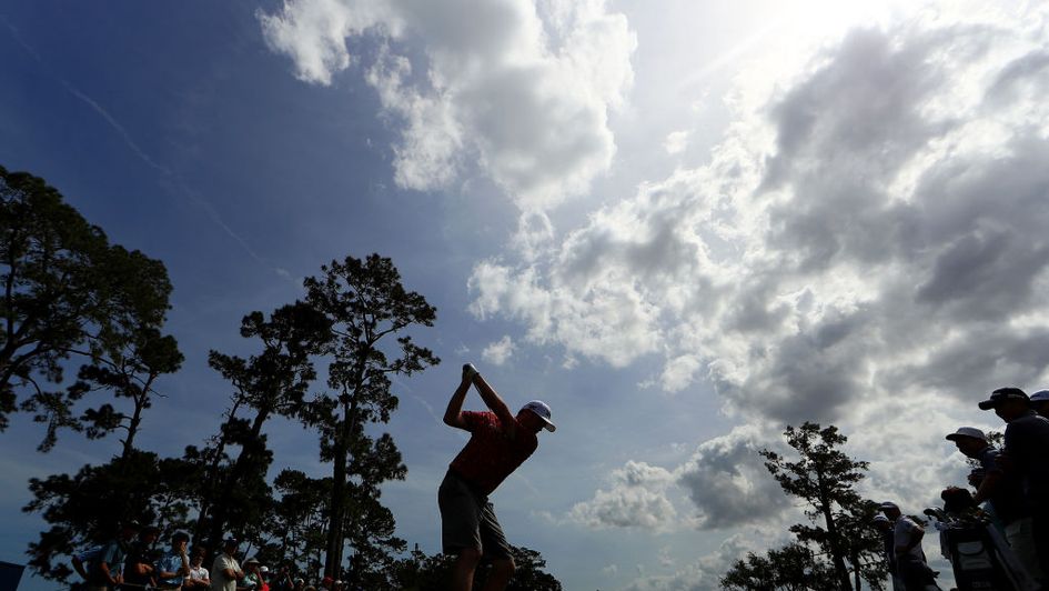 Jason Kokrak tees off at Sawgrass