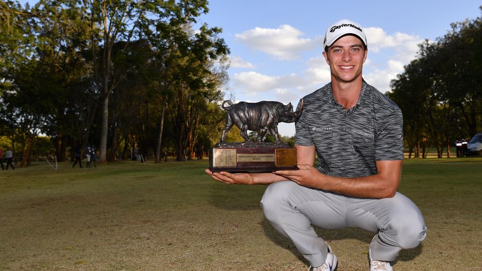 Guido Migliozzi with the Kenya Open trophy