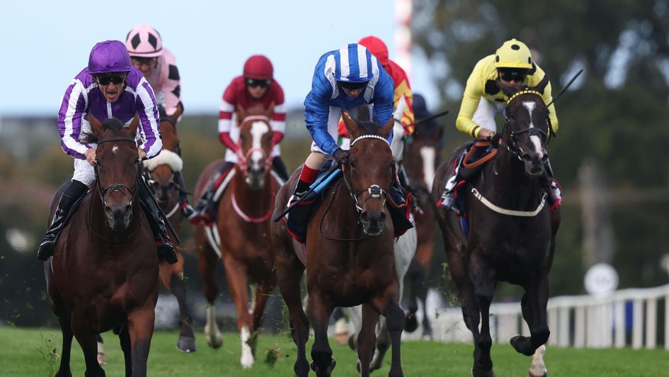 Christophe Soumillon roars his approval aboard Delacroix