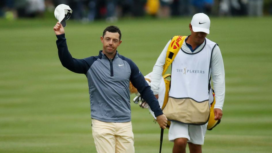 Rory McIlroy celebrates winning The PLAYERS Championship