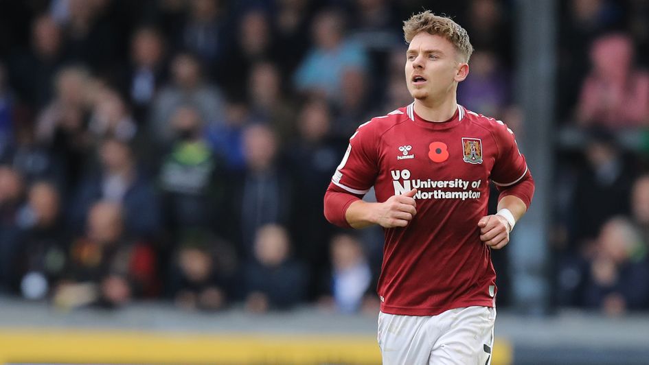 Sam Hoskins in action for Northampton