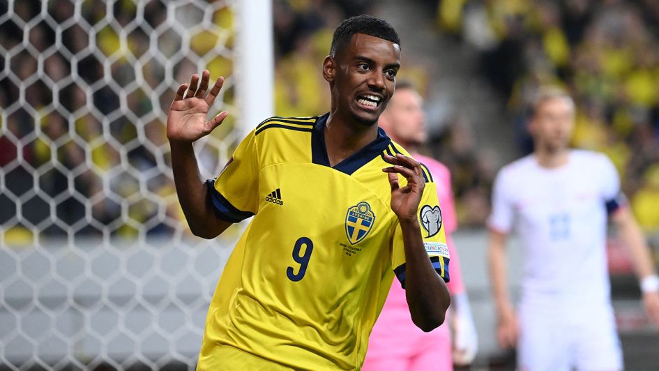 Alexander Isak in action for Sweden