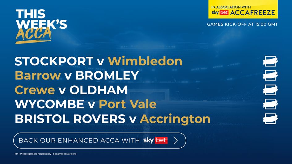CLICK HERE to back our 30/1 acca!