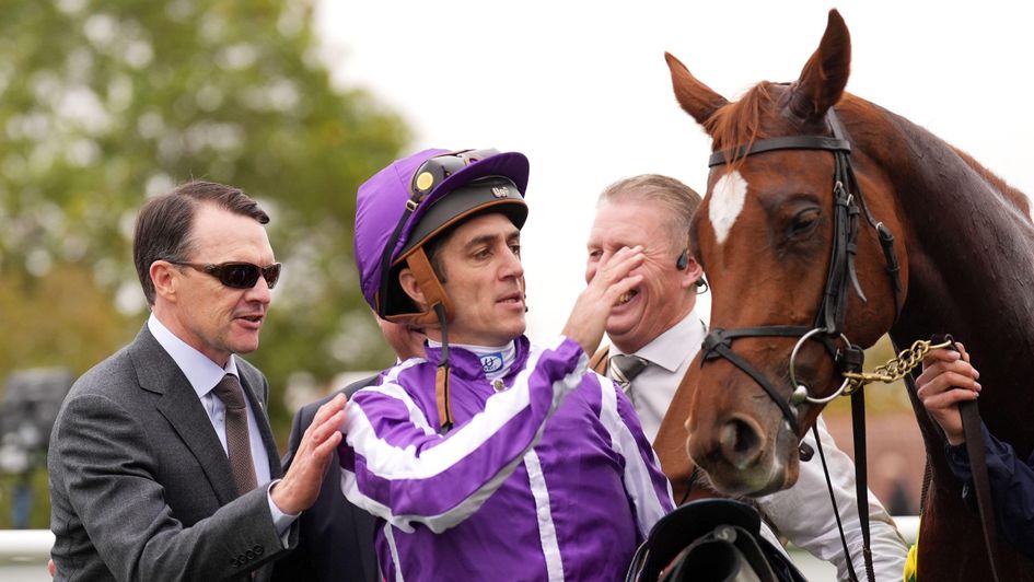 Aidan O'Brien and Christophe Soumillon with Precise