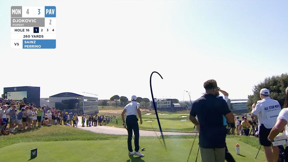 Scroll down to watch Novak Djokovic's incredible shot