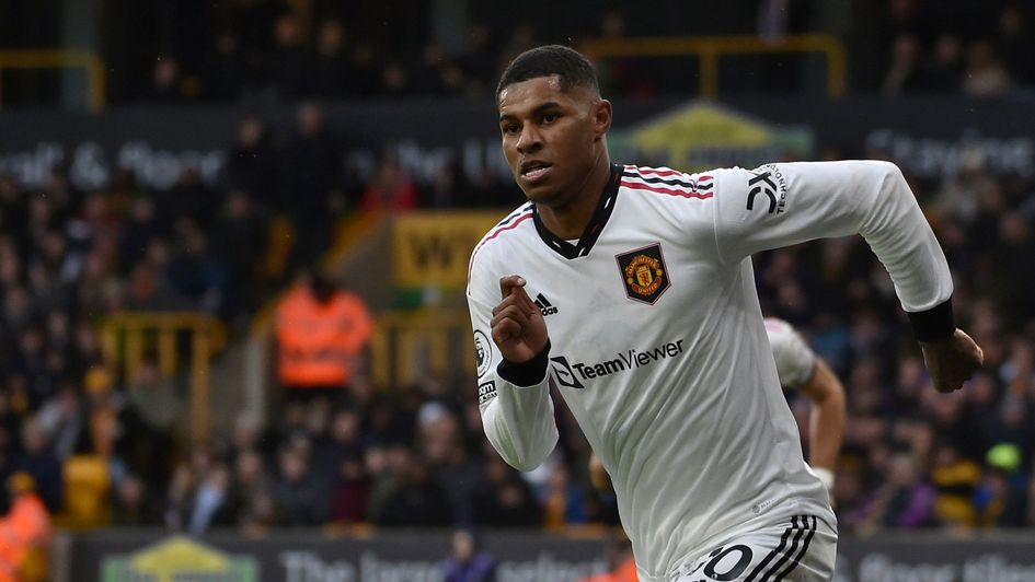 Marcus Rashford after scoring against Wolves