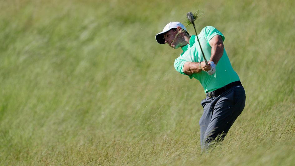 Rory McIlroy in the deep rough