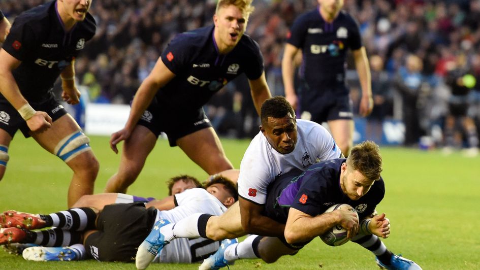 Tommy Seymour's hat trick moves him to 19 tries in total for Scotland