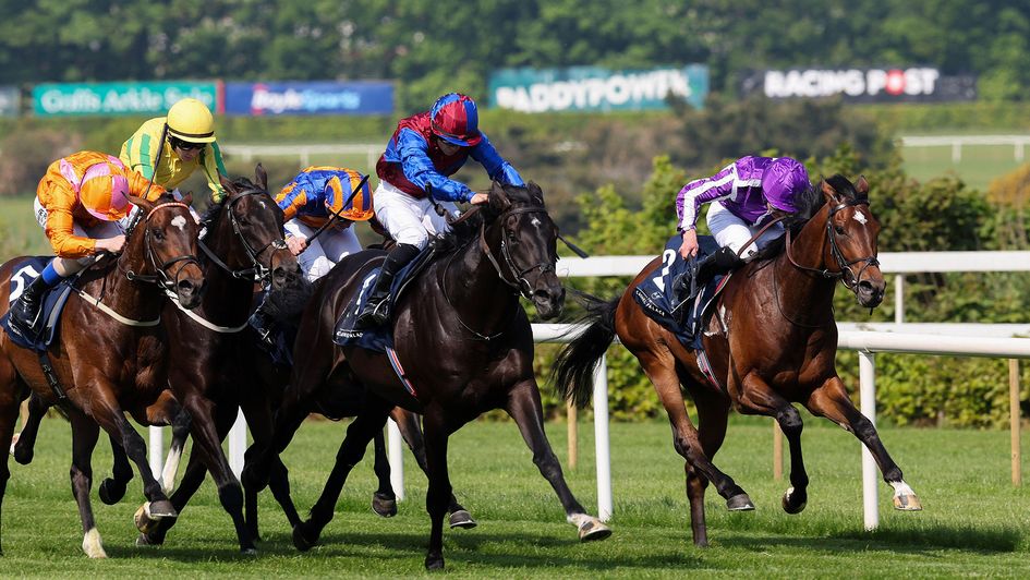 Los Angeles (second right) comes out on top at Leopardstown