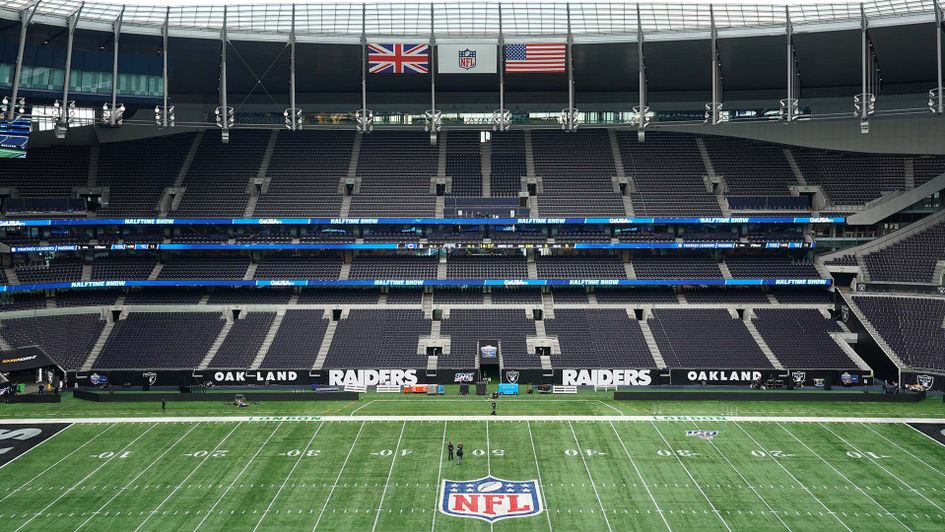 The Tottenham Hotspur Stadium prepared for NFL action (Pic: NFL UK)