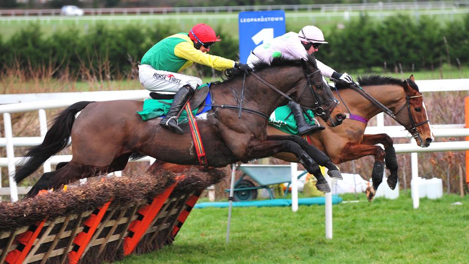 Faugheen is about to be overhauled by Supasundae at Leopardstown