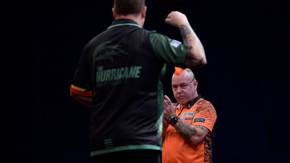 Peter Wright was knocked out (Picture: Kelly Deckers/PDC)