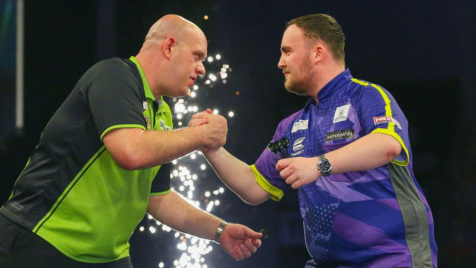 Michael van Gerwen and Luke Littler