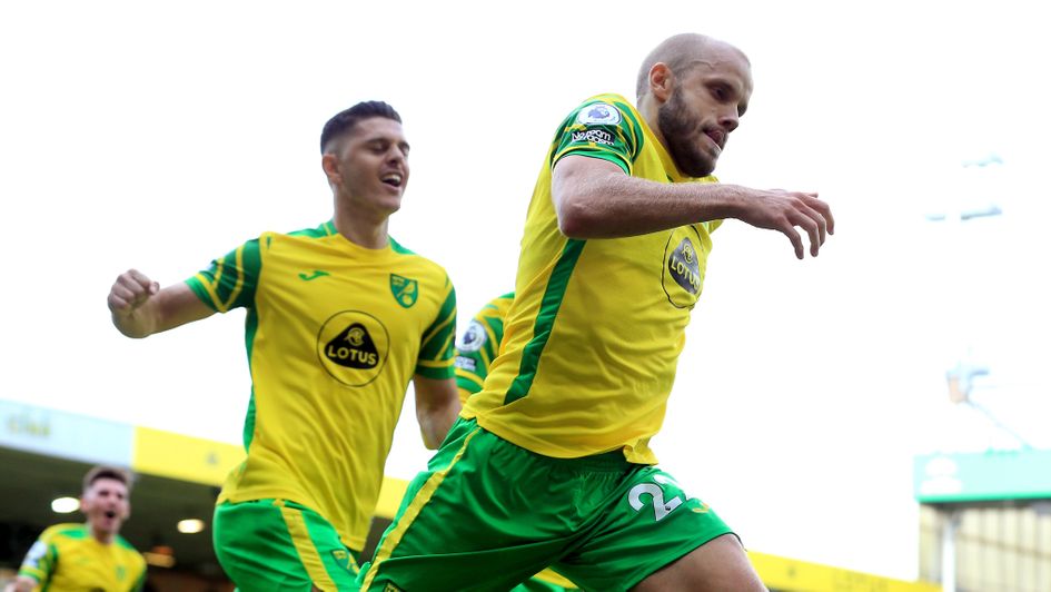 Norwich's Teemu Pukki celebrates