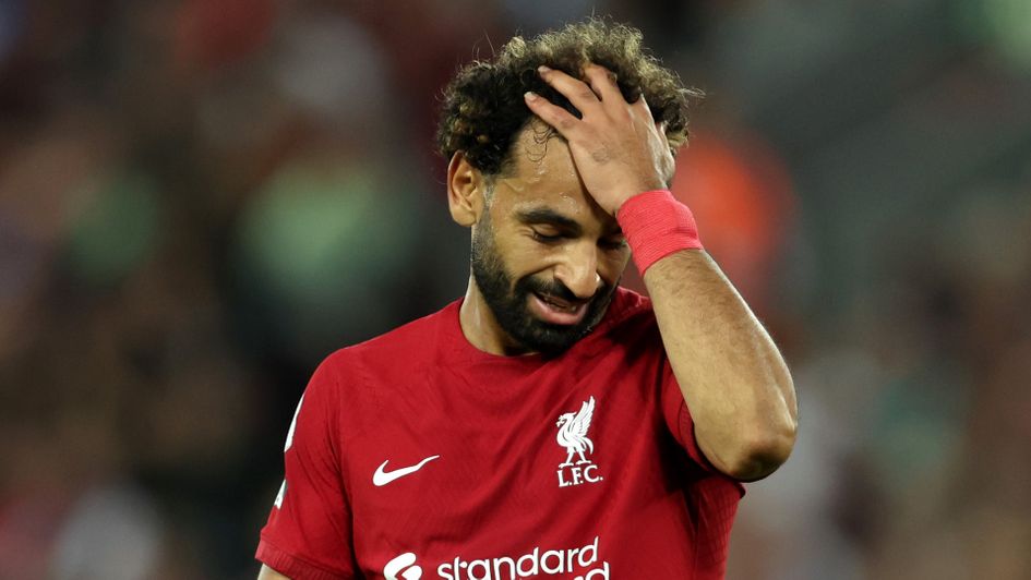 Liverpool's Mohamed Salah cuts a frustrated figure