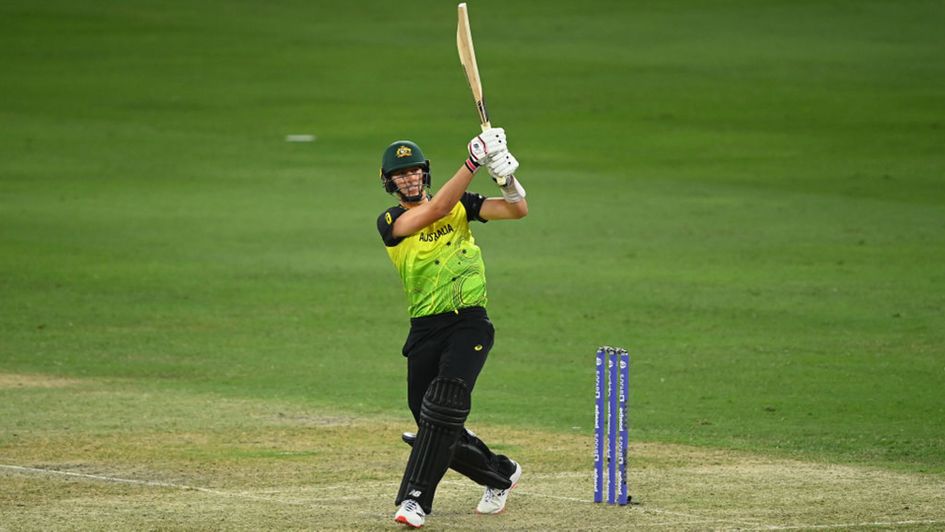 Pat Cummins hitting a monster six against England