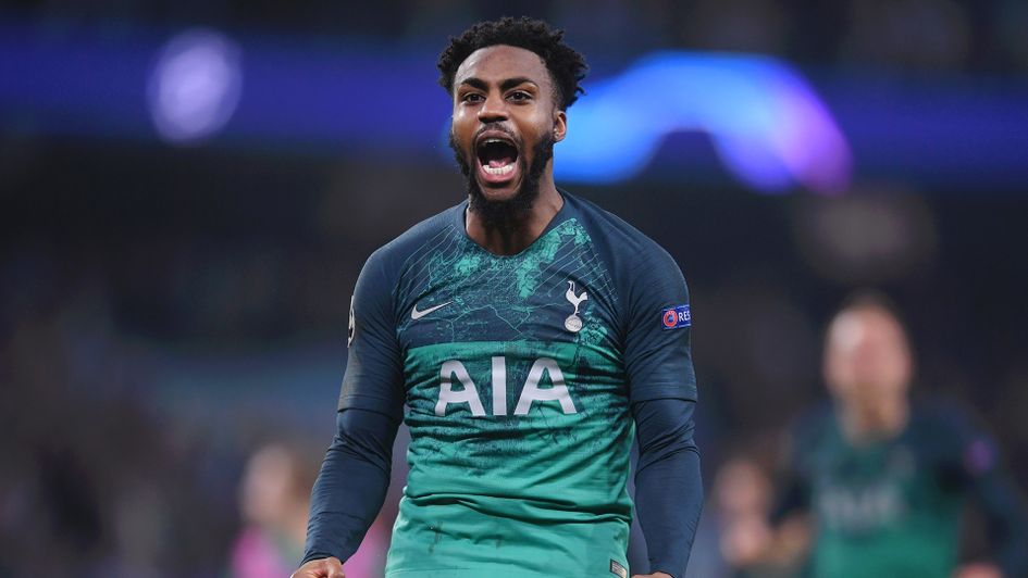 Danny Rose celebrates after Tottenham's victory over Manchester City