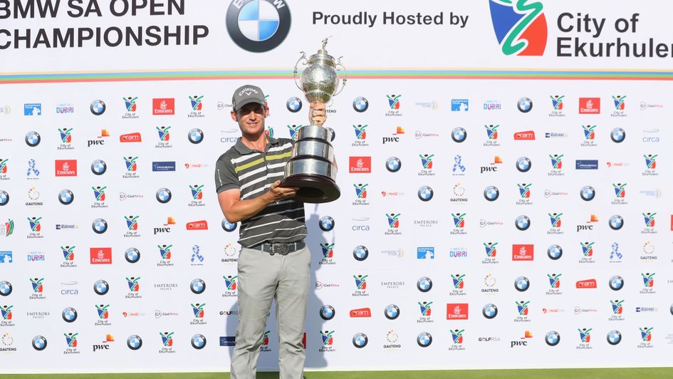Chris Paisley celebrates his maiden win
