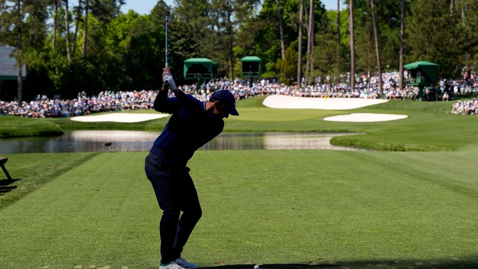 Rory McIlroy on his way to a five-under 67