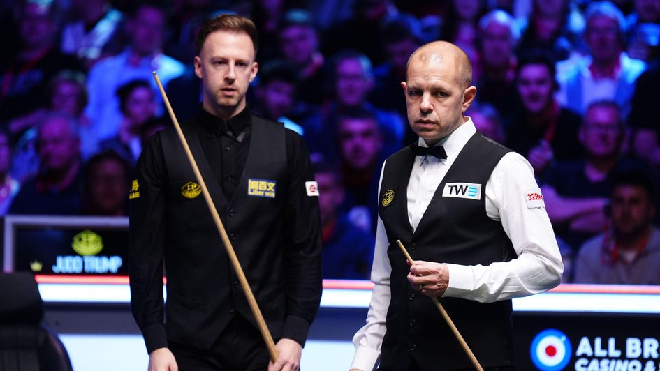 Barry Hawkins and Judd Trump in last year's final