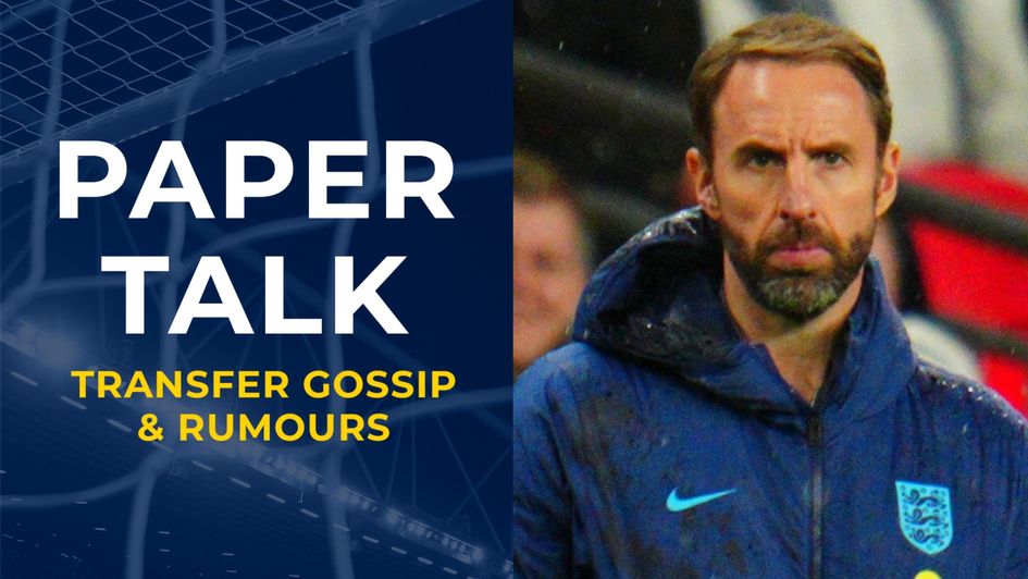 Paper Talk graphic with England boss Gareth Southgate